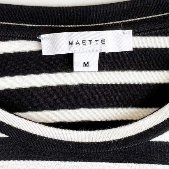 Stella & Dot Maette Avery Stripe Jersey Knit Bell Sleeve Top Size Medium - Picture 3 of 7